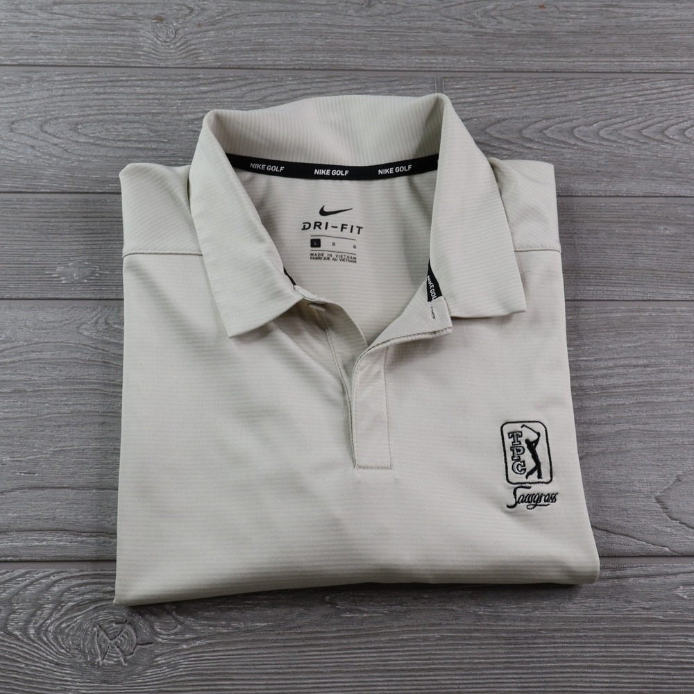 Nike TPC Sawgrass Polo Golf Shirt Men's Large Performance Stretch Dri-fit